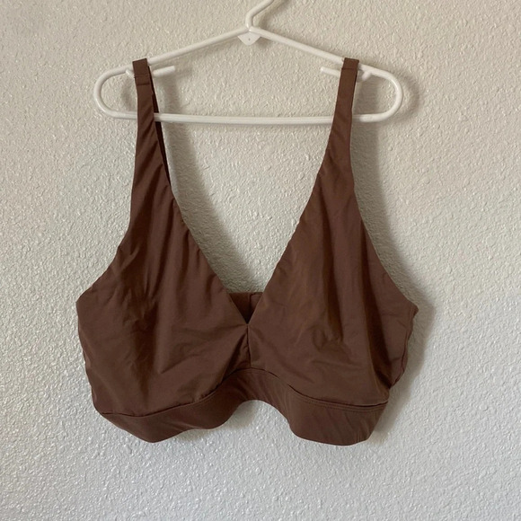 Joyspun Womens Unlined Soft Brushed Plunge Bralette Size Xl Moroccan Brown - Picture 3 of 8